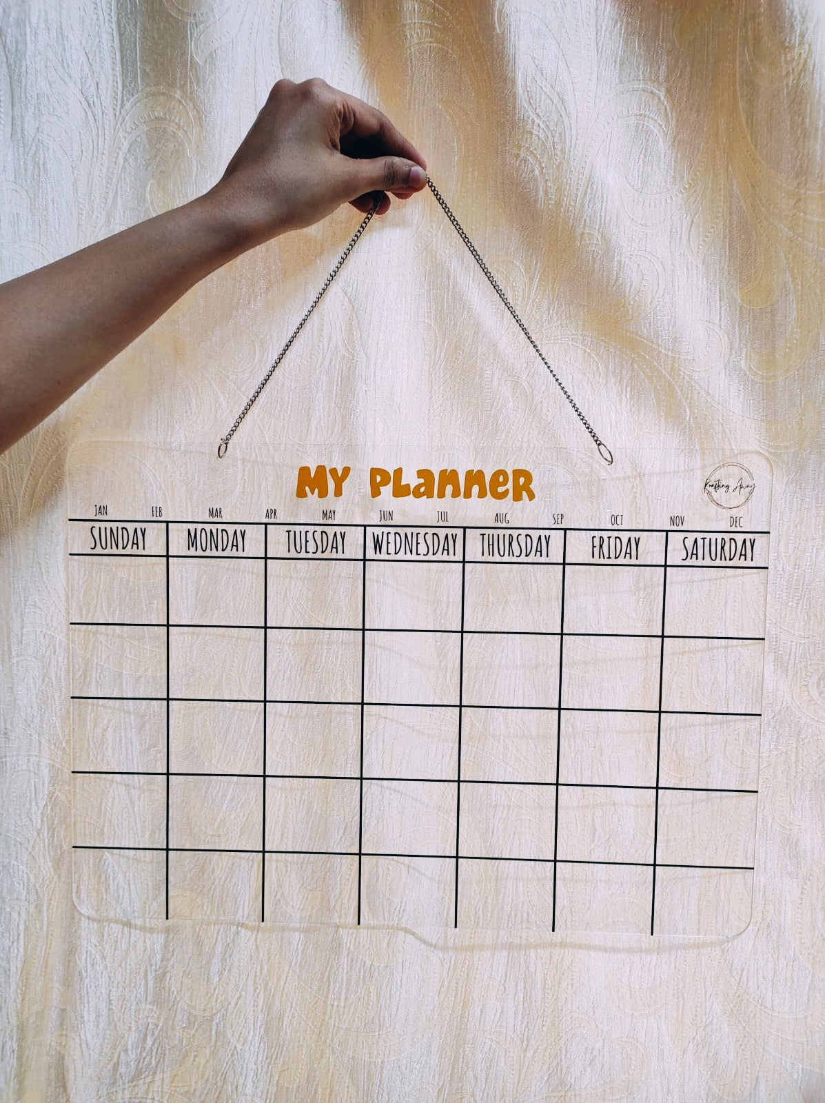 Personalized Monthly Acrylic Planner