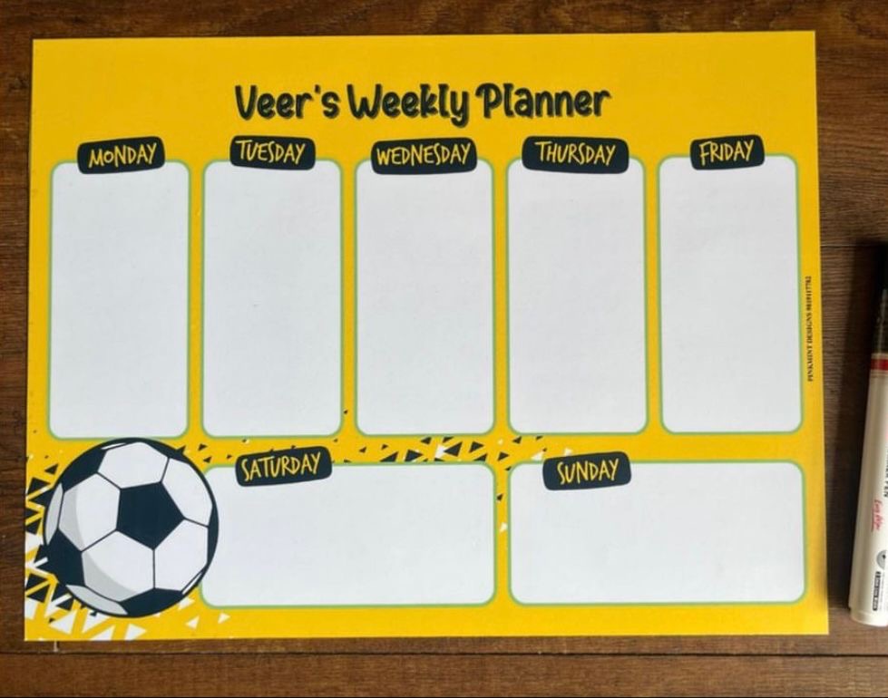 Customized Weekly Planner