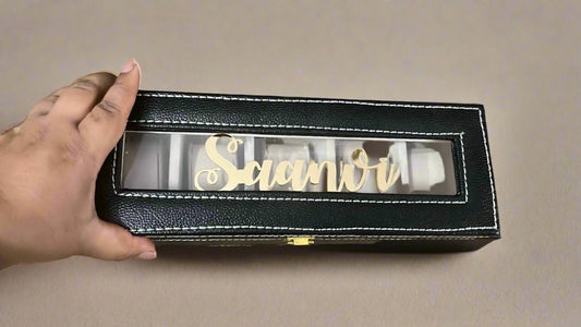 Personalized Leatherette Watch Organiser