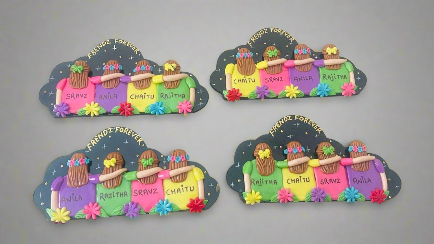 Personalized Air Dry Clay Fridge Magents