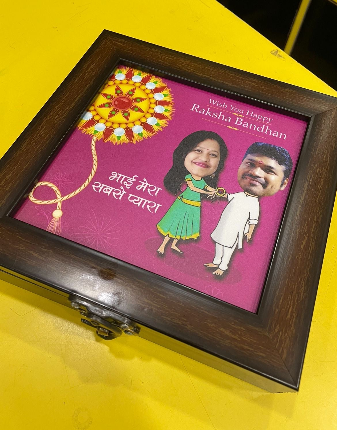 Caricature Box with Rakhi