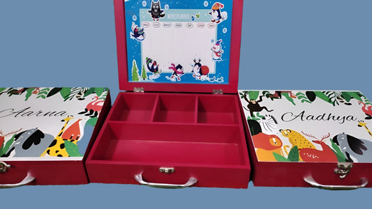 Personalized Stationery Box with Partition