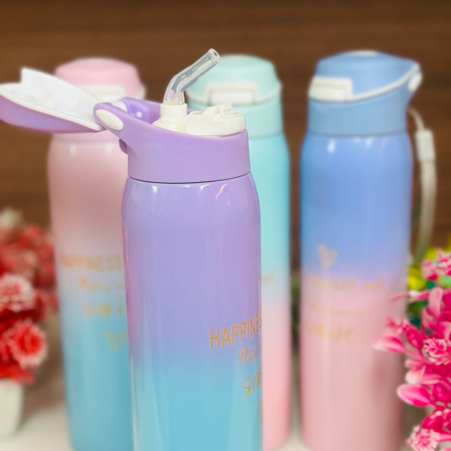 Customized Shaded Insulated Straw Bottle