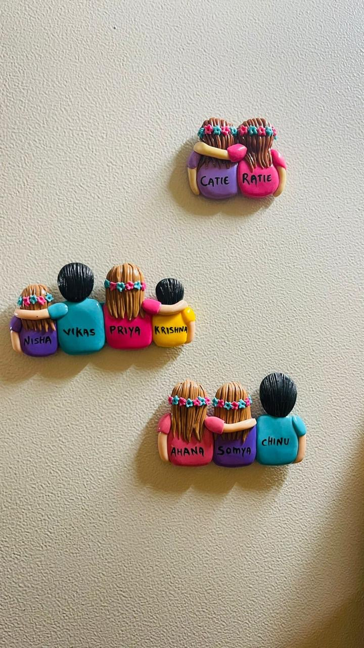 Personalized Air Dry Clay Fridge Magents