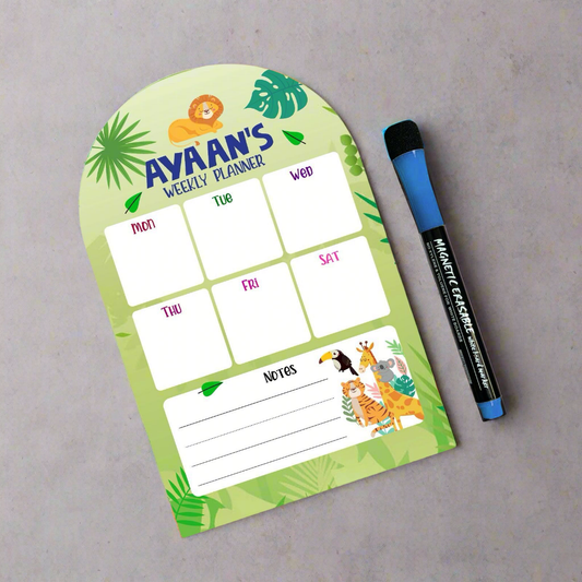 Personlised Fridge Magnetic Weekly Planner